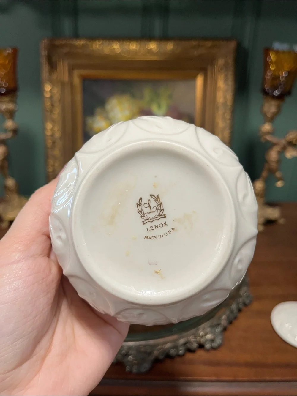 RARE Lenox cottage creamer sugar tray set!